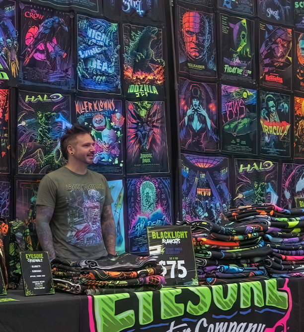 Matt Casale at the Eyesore Poster Company booth