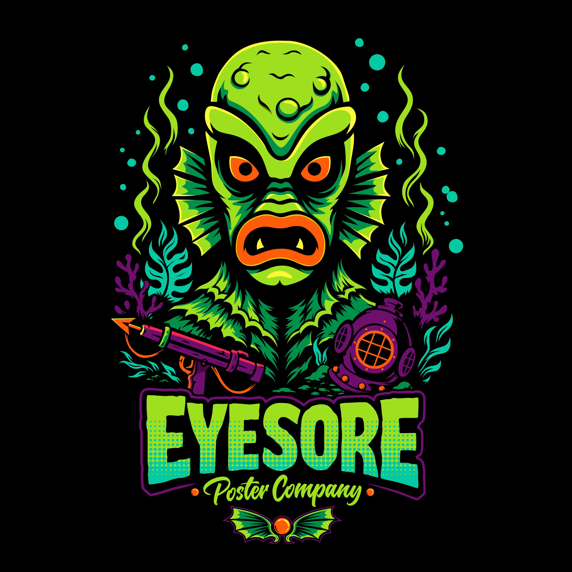 Gill-Man T-shirt artwork