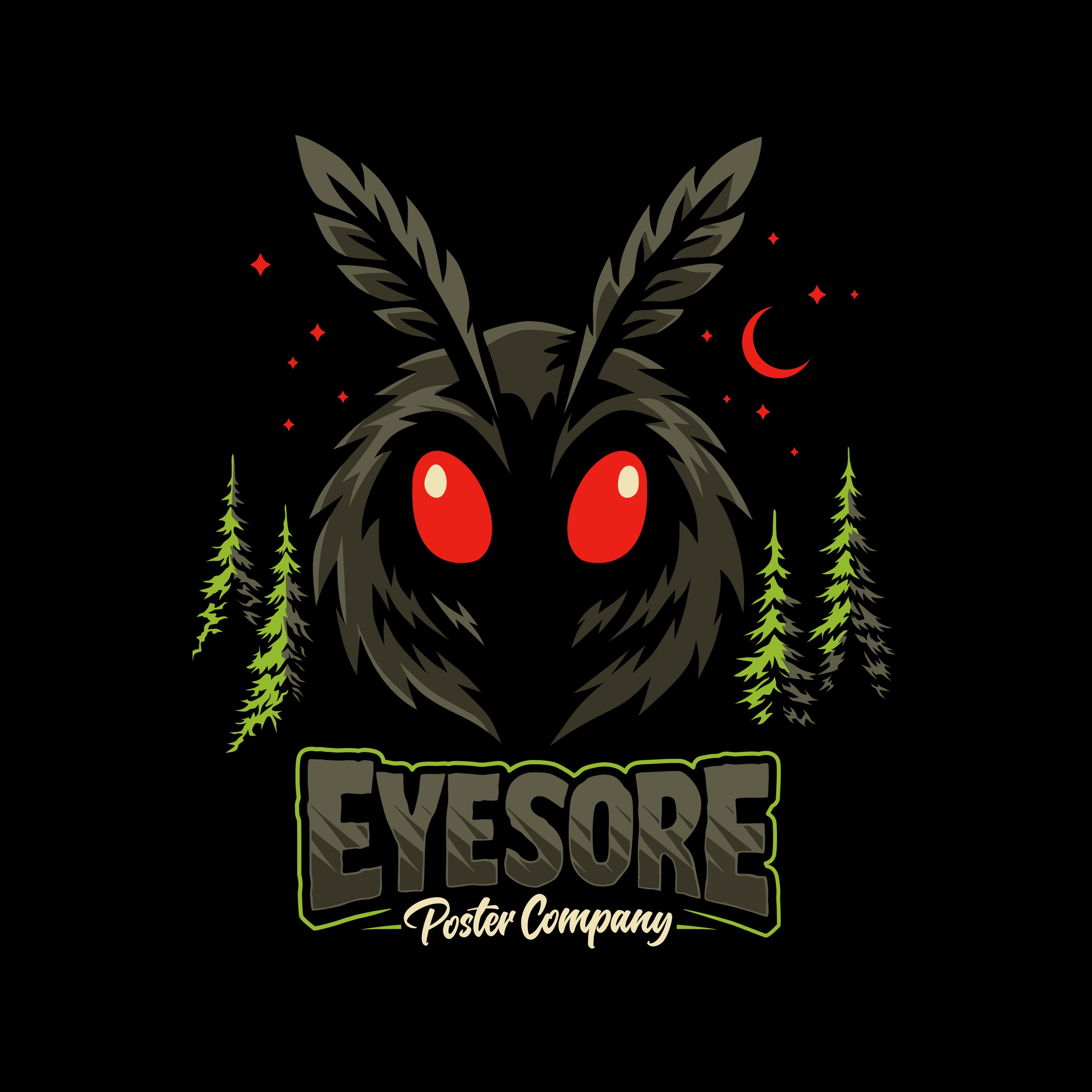 Mothman T-shirt artwork